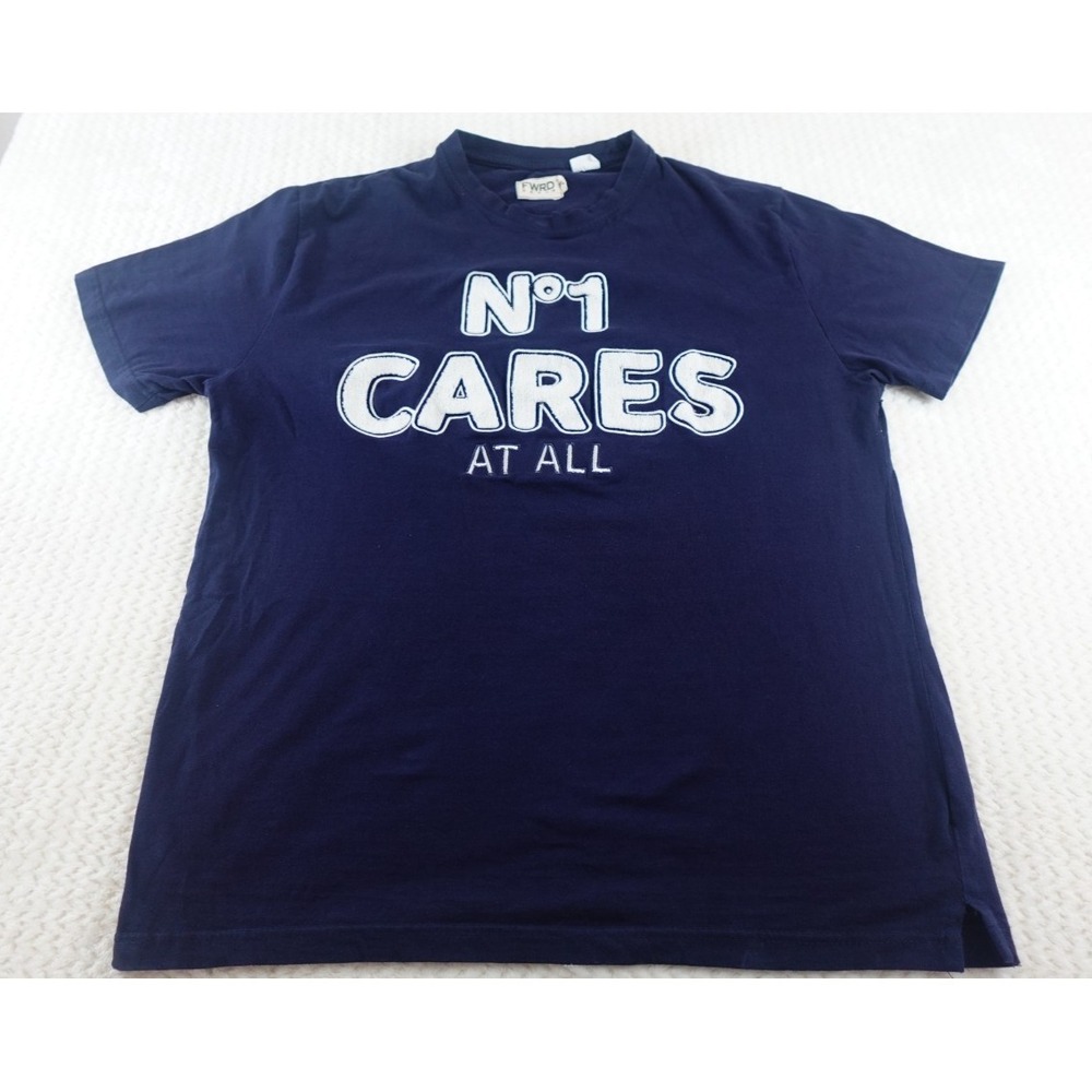 FWRD MEN'S "NO. 1 CARES" BLUE T-SHIRT SIZE XXL